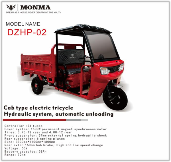 Triciclo de carga eléctrico DZHP-02